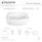 Aqua Eden Alcove Bathtubs, 60 L, 37 W, White, Acrylic VTDR603222L - alternate 2
